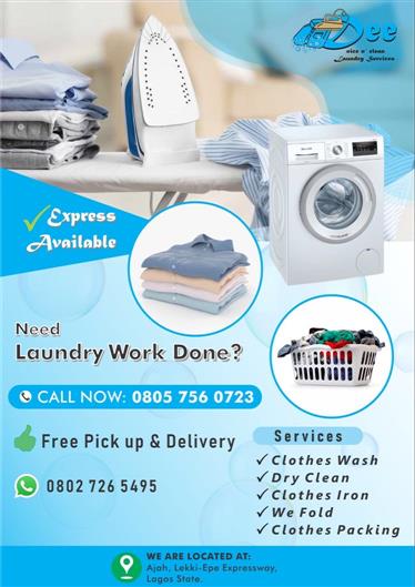 Laundry services flyer design