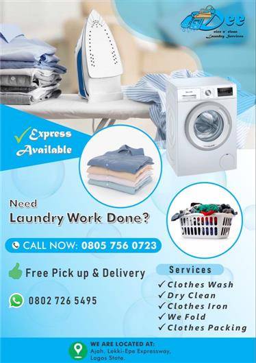 Laundry services flyer design