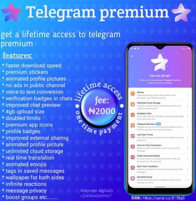 Lifetime Telegram Premium App