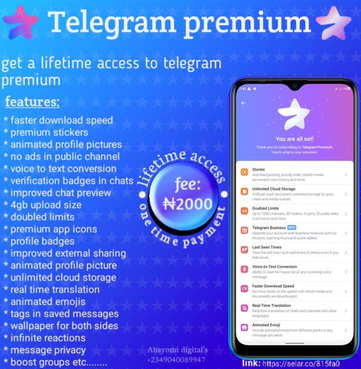 Lifetime Telegram Premium App