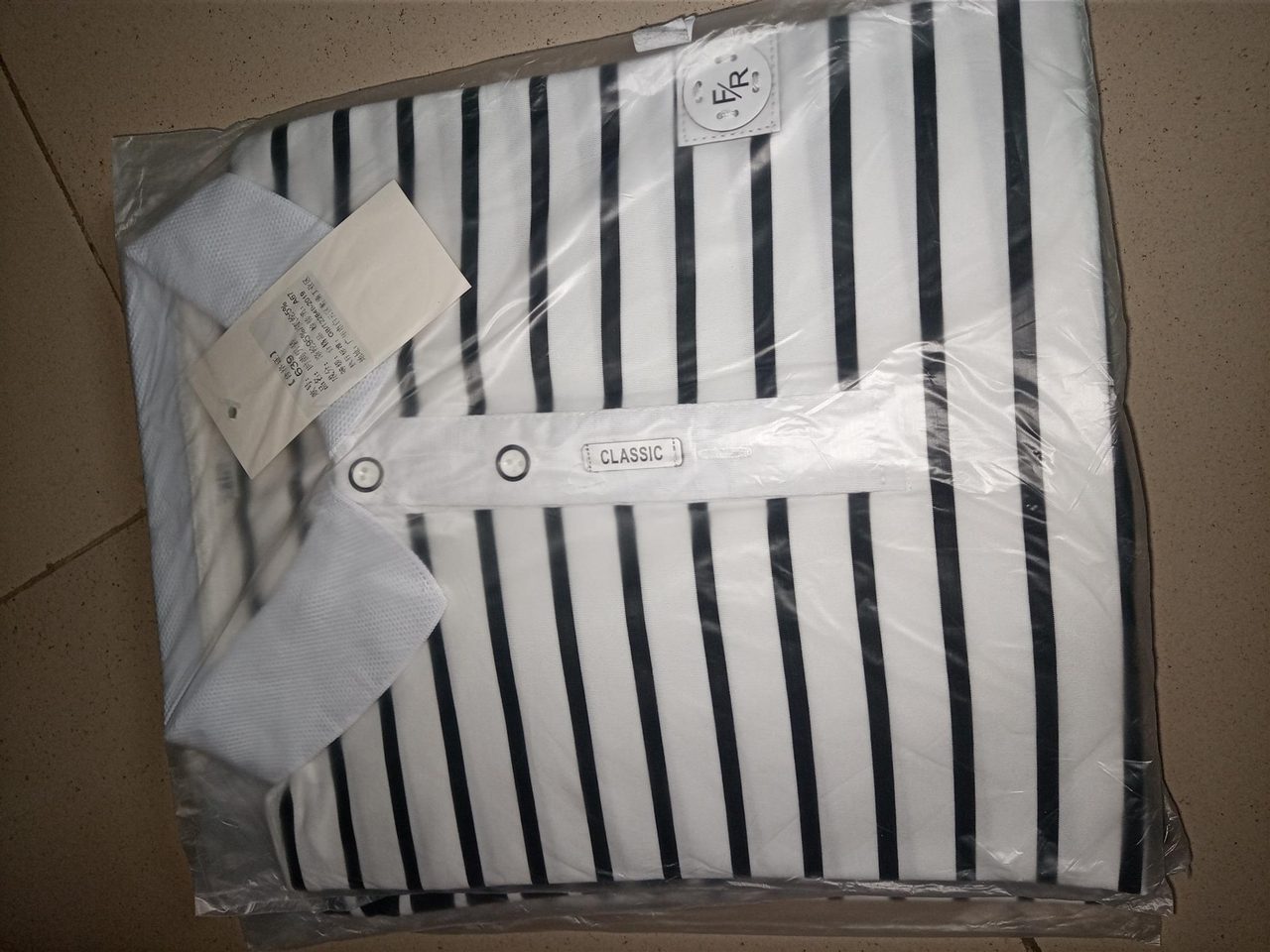 Men simple polo t-shirt with stripes lem
