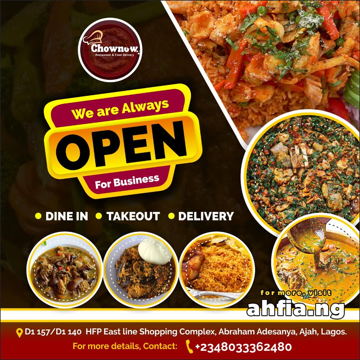 Chop Beta with Chow Now Restaurant