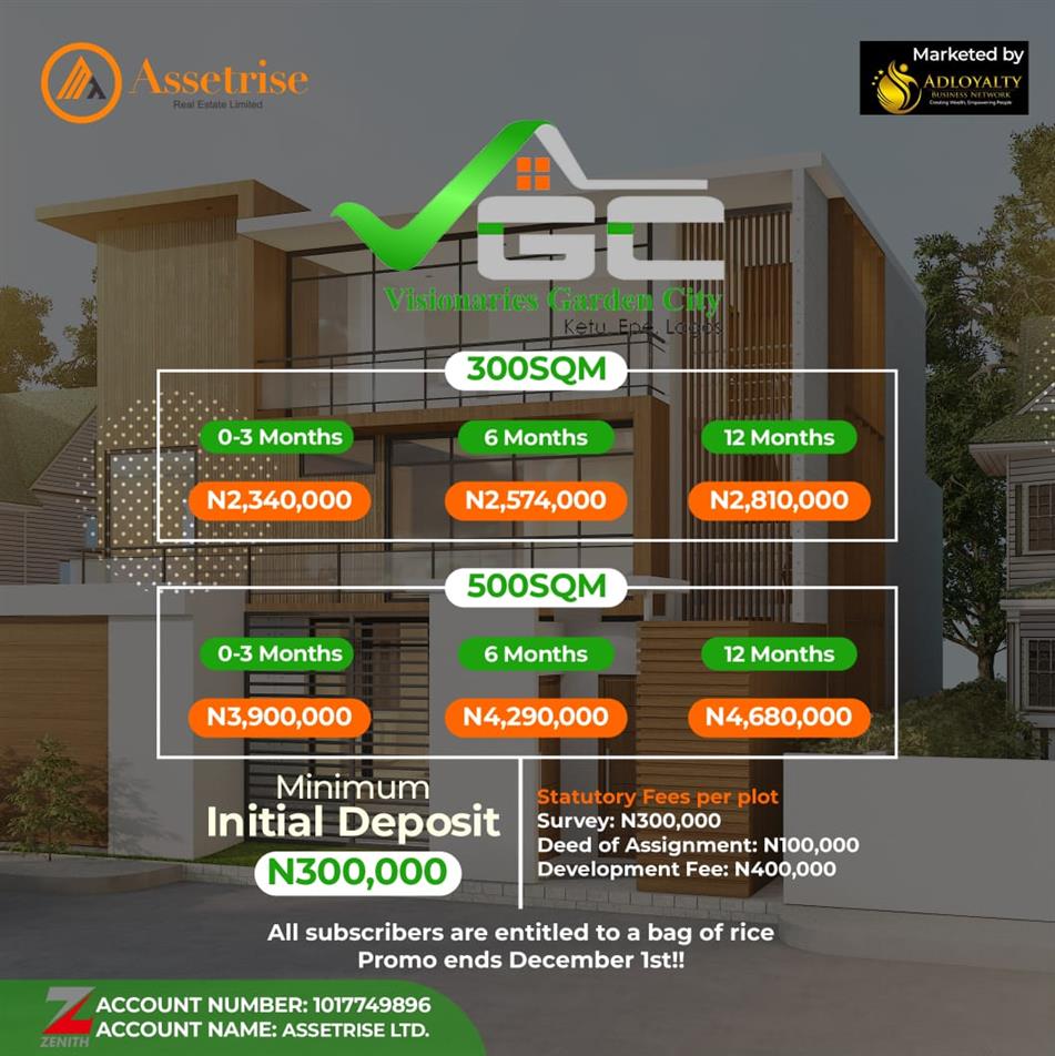 Land for sale at. VISIONARY GARDEN CITY.