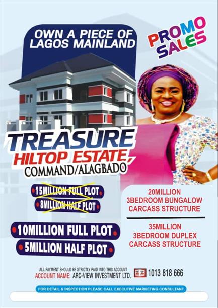 Treasure hilltop estate duplex for sale