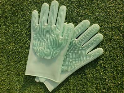 Silicon dishwashing gloves