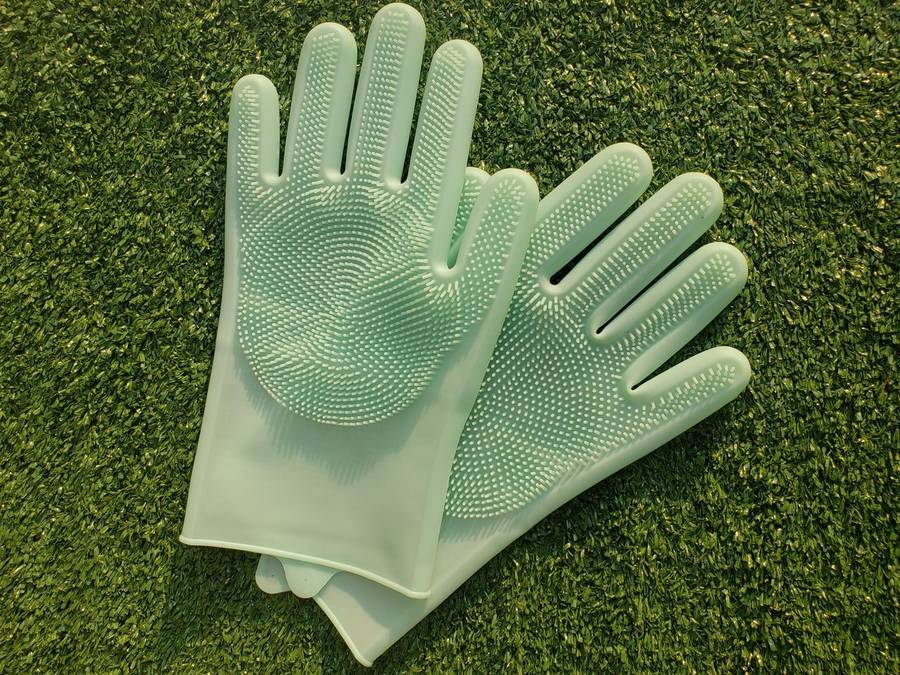 Silicon dishwashing gloves
