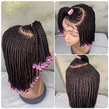 Children's Braided wig with beads
