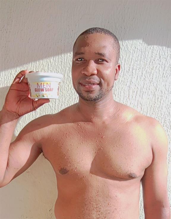 Men glow soap