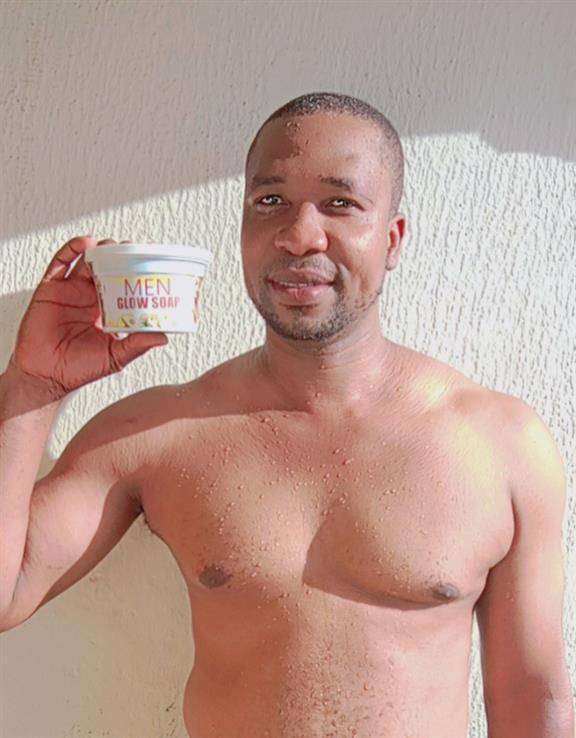 Men glow soap