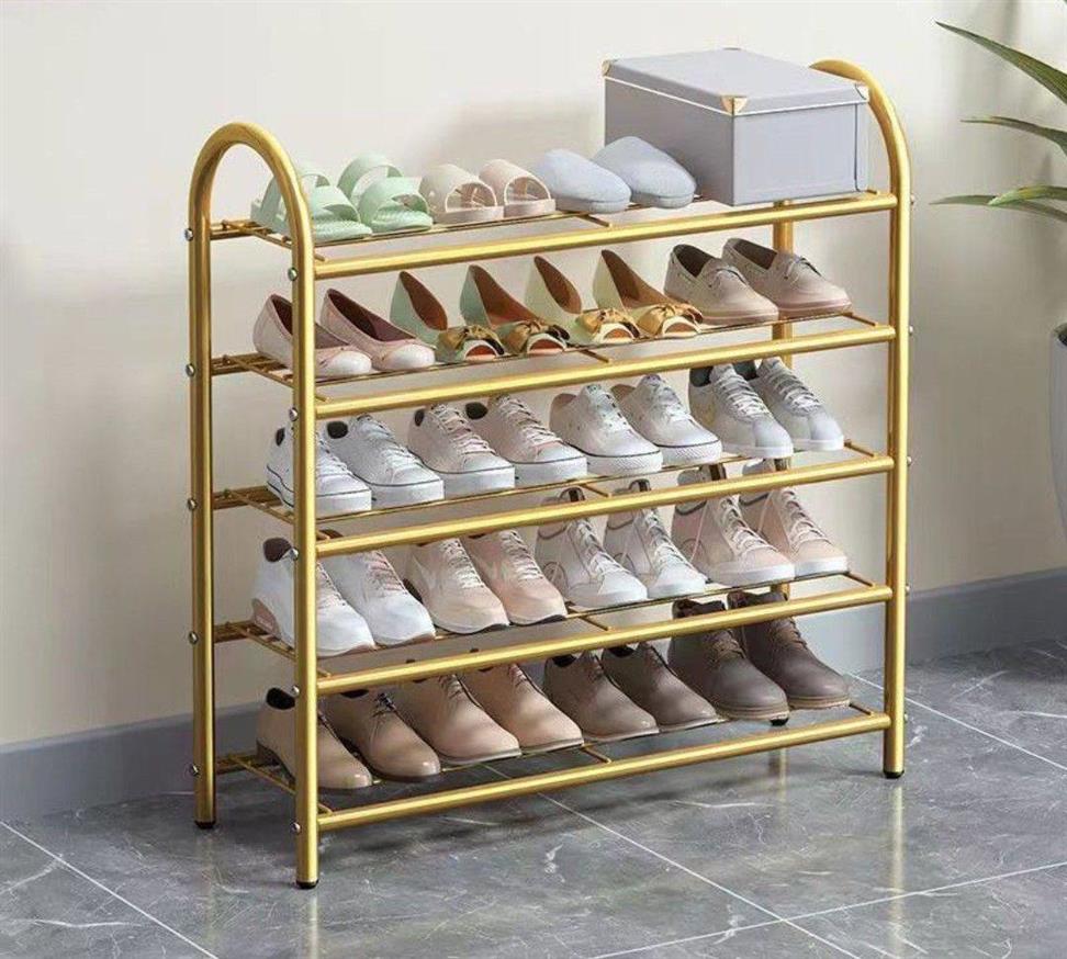 5 layers golden shoe rack