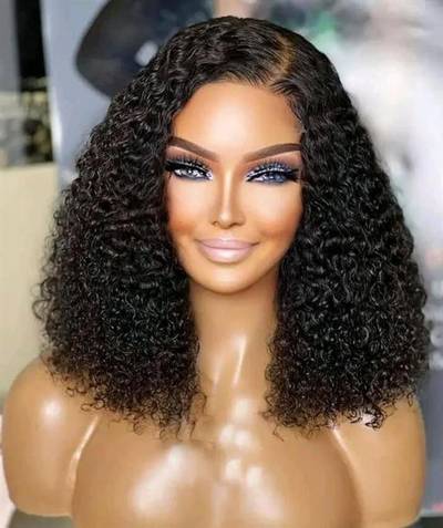 Natural Jerry curl wig