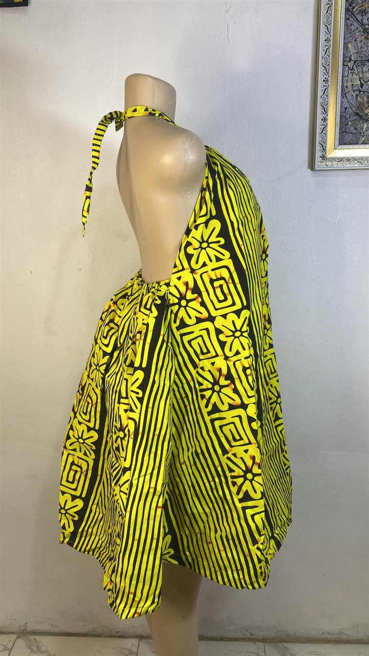 Low back Ankara Gown