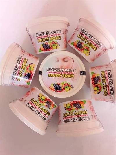 Flawless white strawberry fruit soap