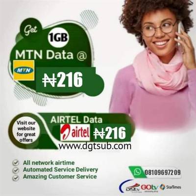 Buy/Resale Cheap Data, Airtime and more