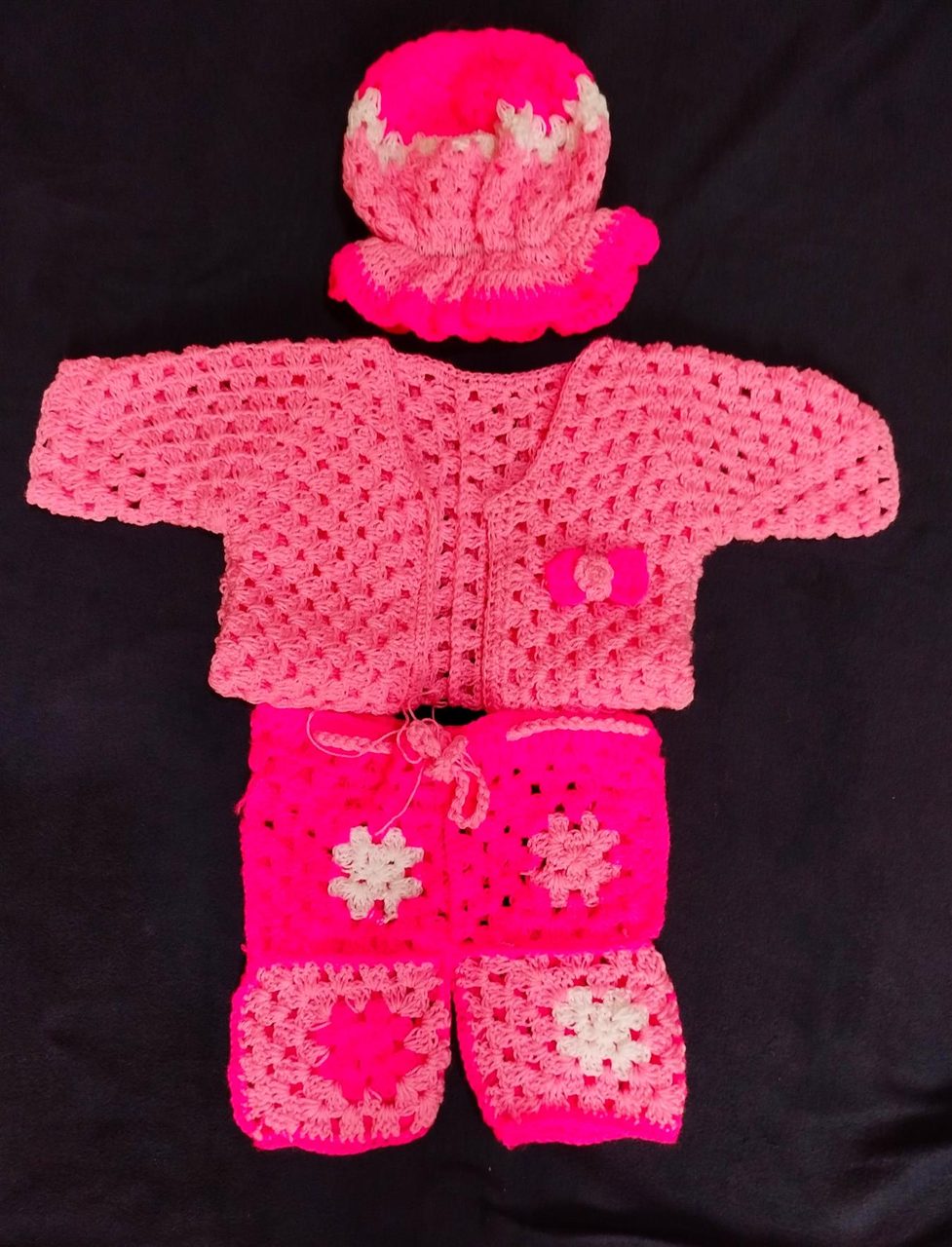 Crochet baby set