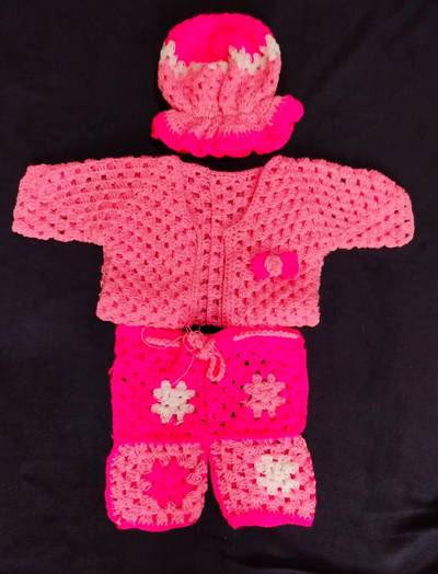 Crochet baby set