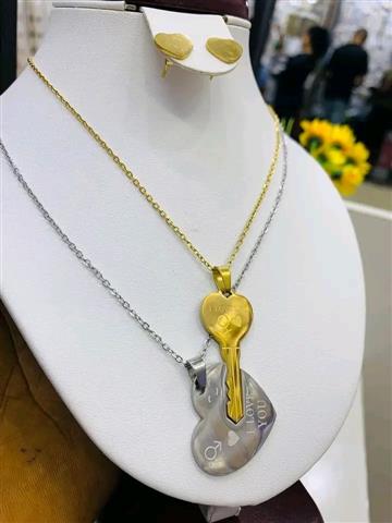 Couple Steel Necklace and pendants