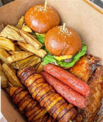 Burger platter