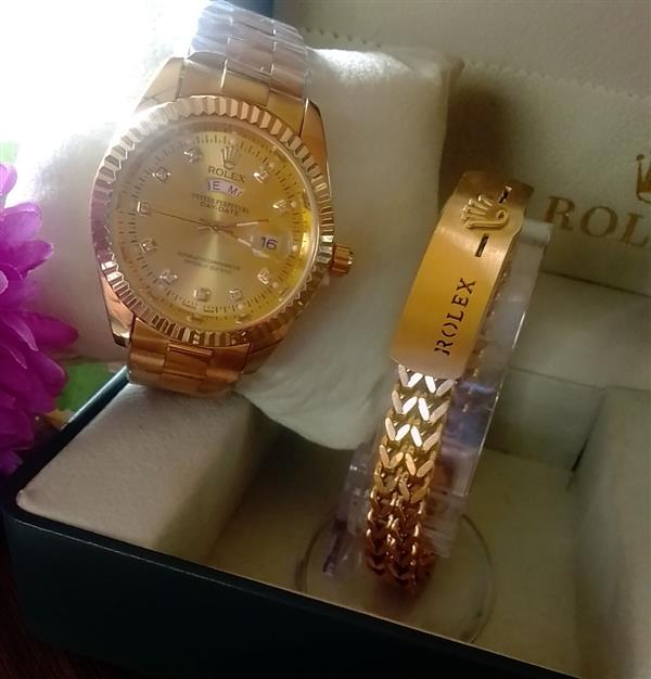 Rolex Day-Date wristwatch with bracelet