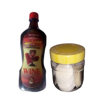 COMMUNION WINE AND WAFERS