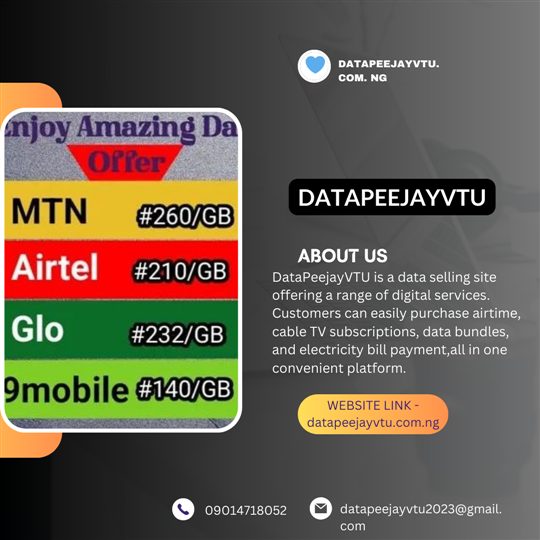 Vtu subscription (data, airtime etc)