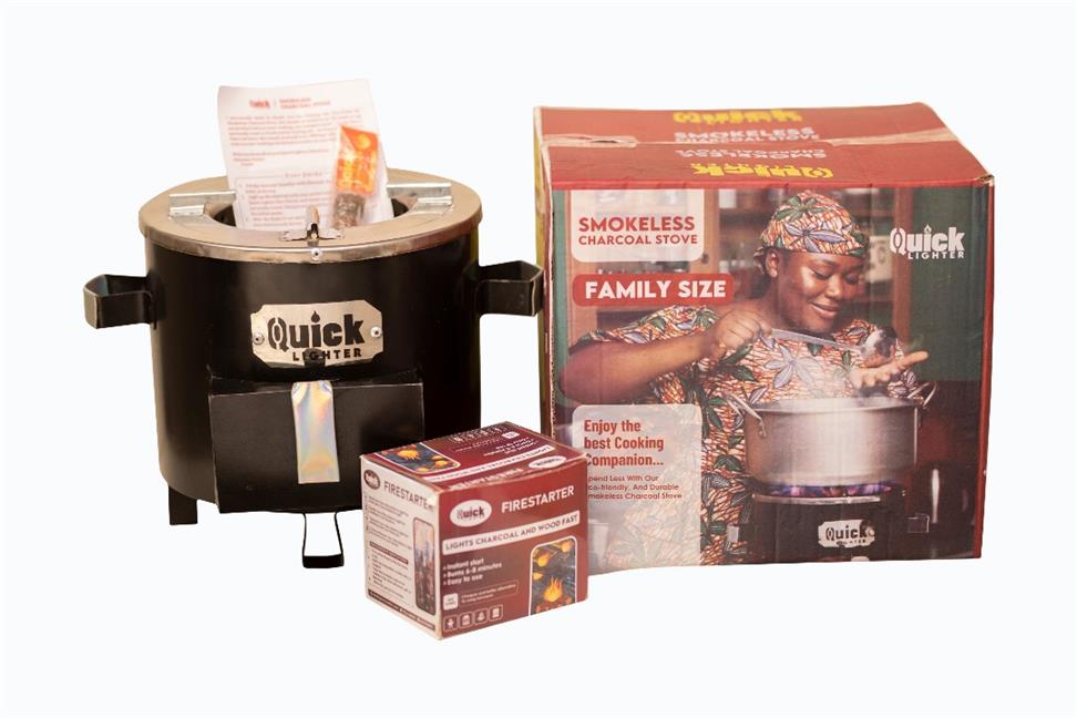 Quick lighter charcoal stove