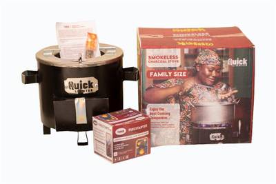 Quick lighter charcoal stove