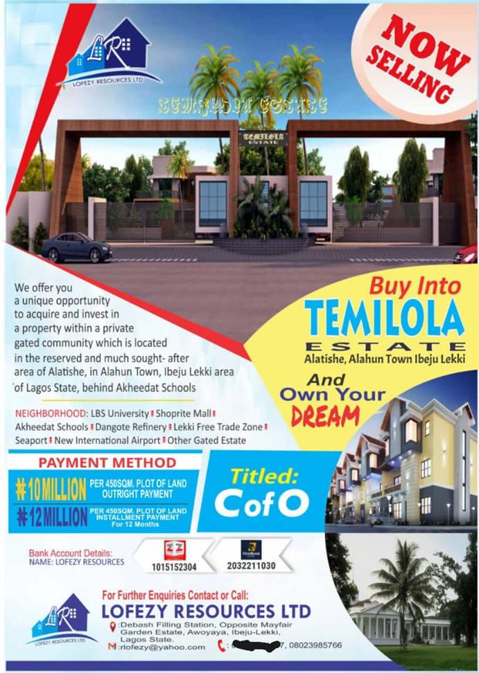 30 Plots Of Land For Sale At Temilola Es