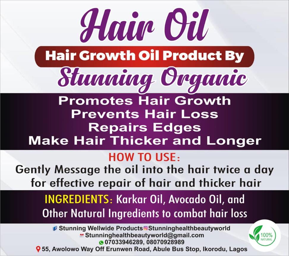 Hair growth herbal oil