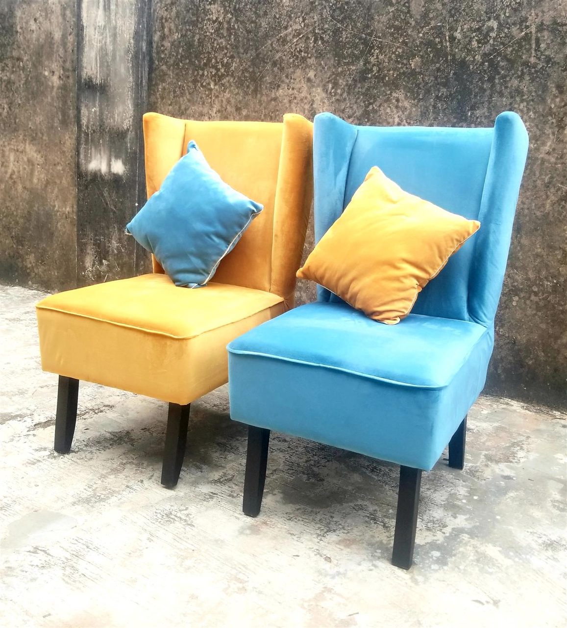 2 piece wing back chair