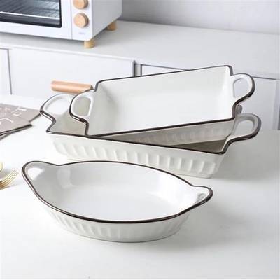 Oval shape and barkware