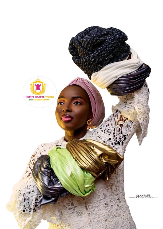 Multicross pleate turban cap