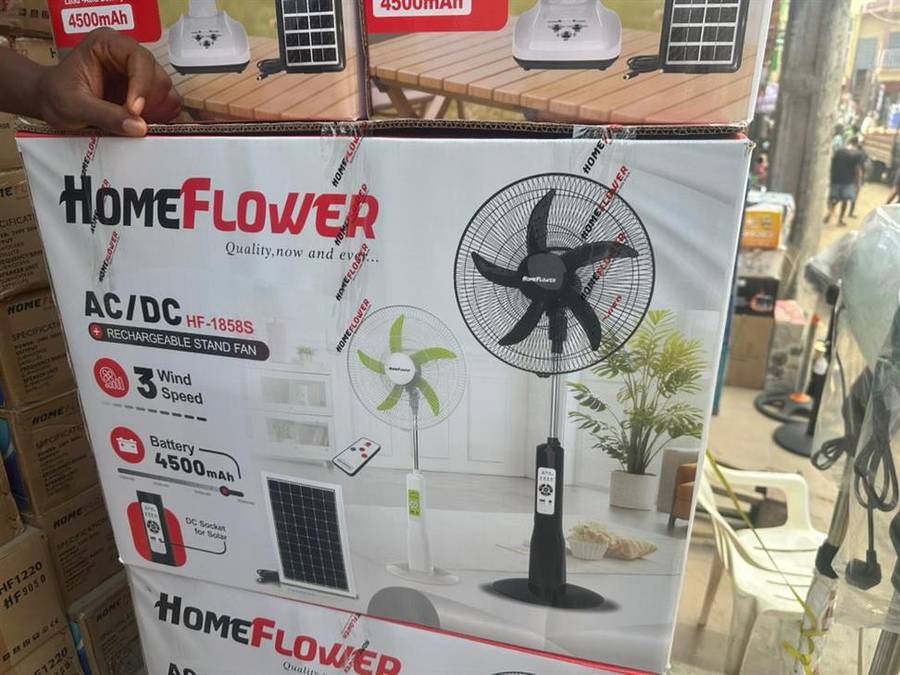 Ac/Dc Solar Rechargeable fan