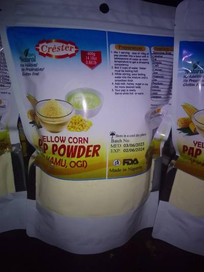 Yellow corn pap powder