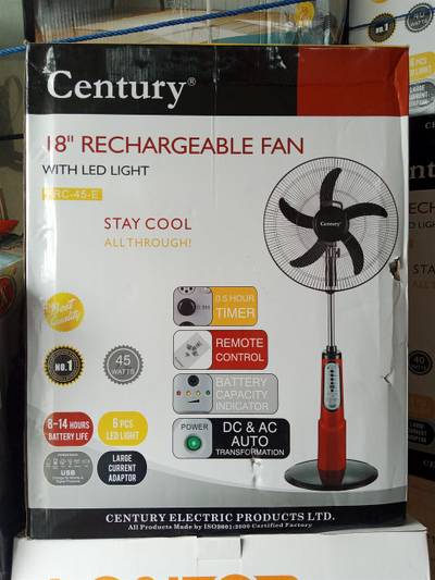 Rechargeable fan 18inches
