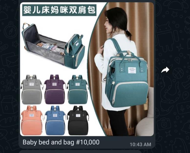 Baby bag and bed