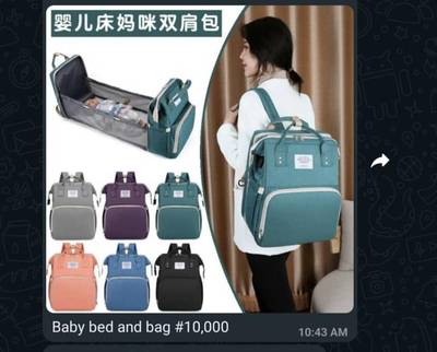 Baby bag and bed
