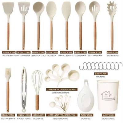 Silicone spoons with accessories