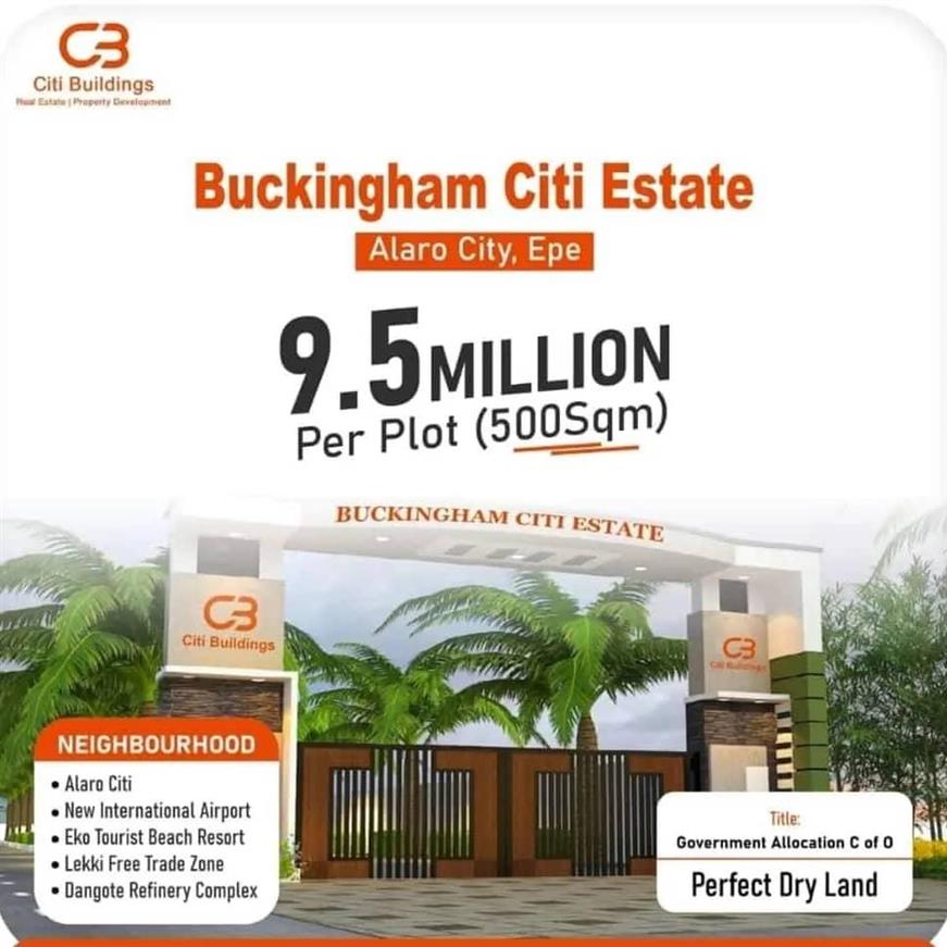 LAND FOR SALE IN BUCKINGHAM CITY LEKKI