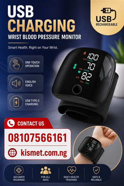 USB RECHARGEABLE WRIST BP MONITOR