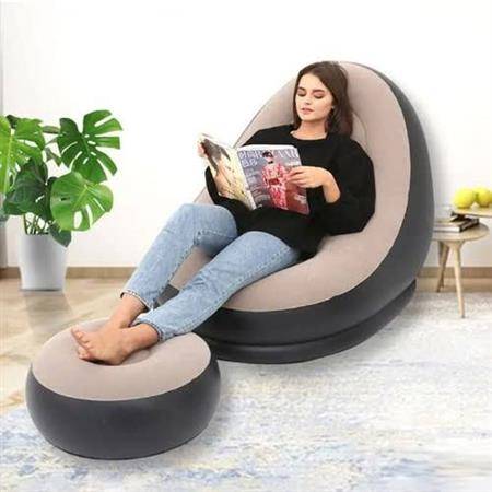 Inflatable sofa chair with electric pump