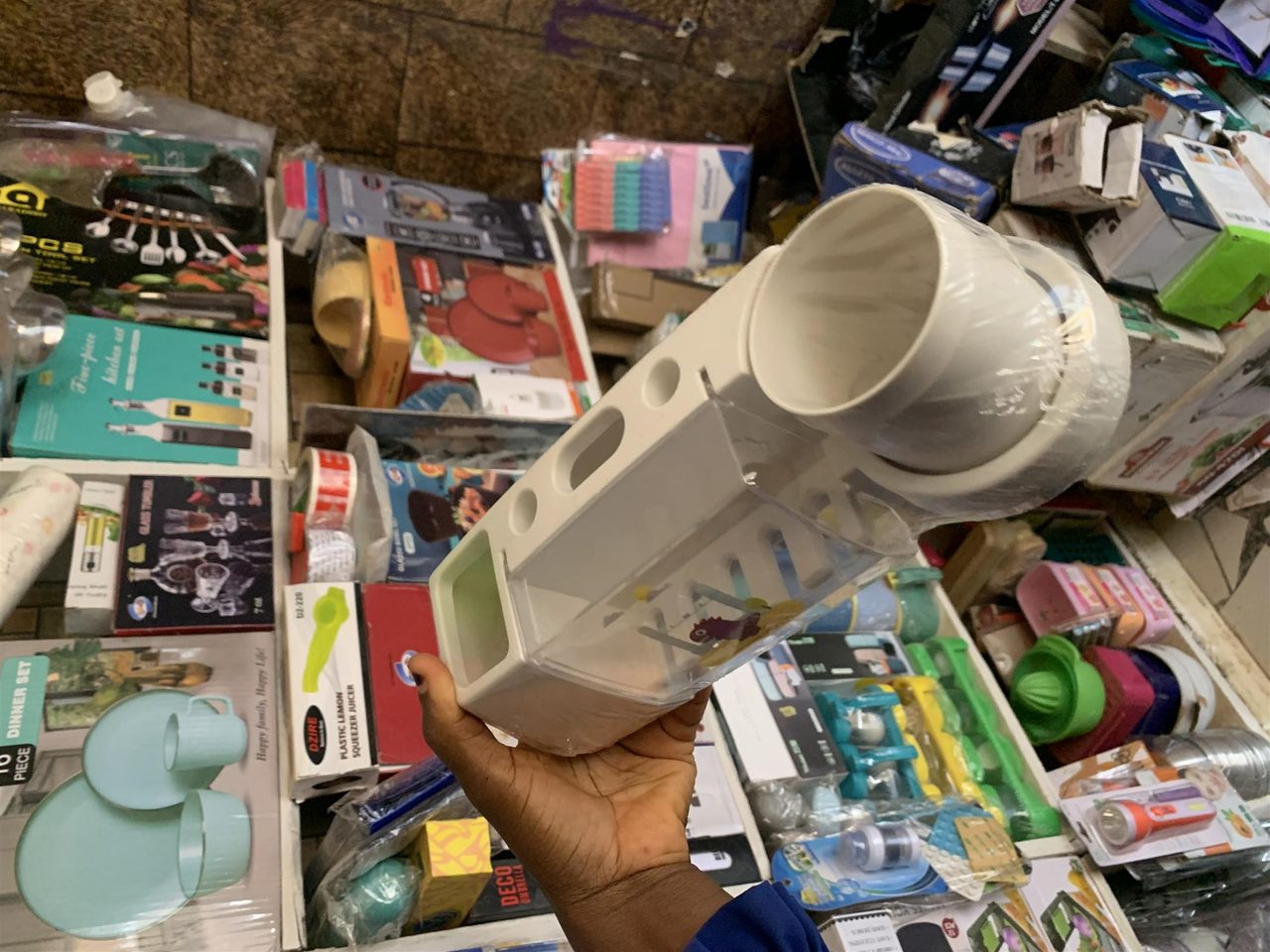 Toothpaste and brush holder