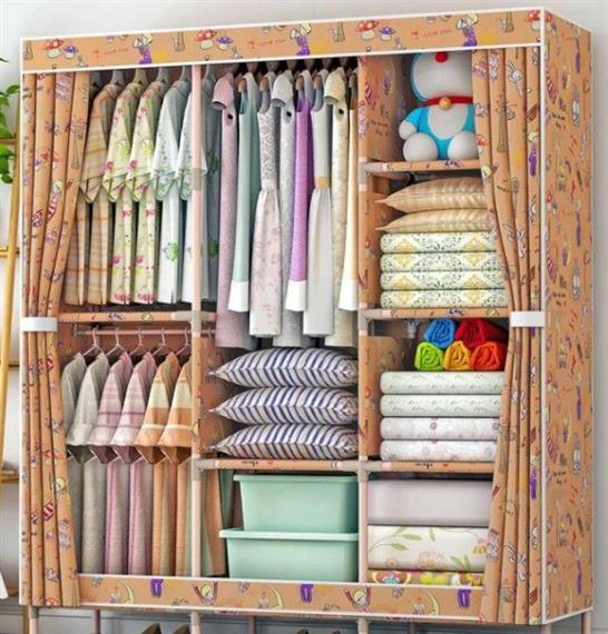 Wooden mobile wardrobe