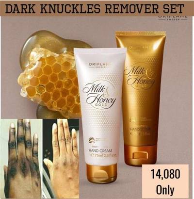 Milk and honey scrub and hand cream