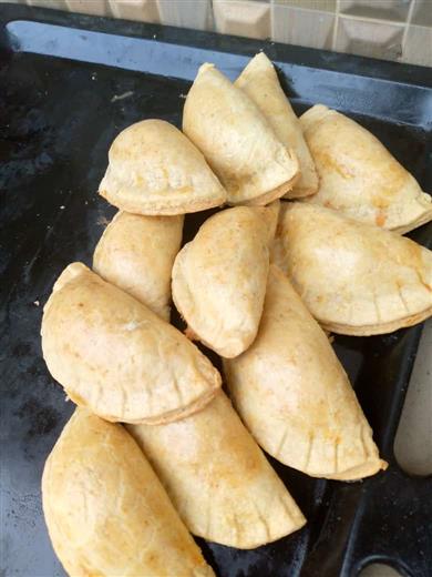 Cake and meatpie