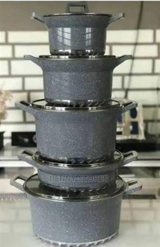 10 PCs Granite Coating Nonstick Cookware
