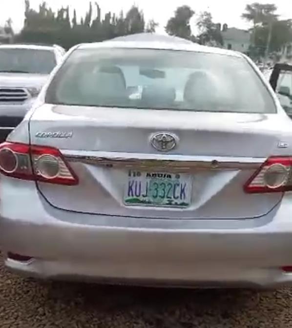 Silver colour Toyota Corolla