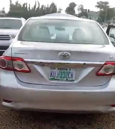 Silver colour Toyota Corolla