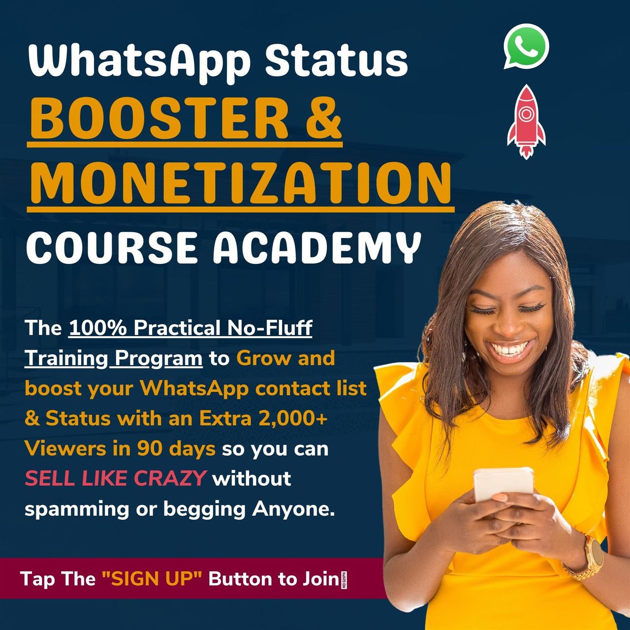 WhatsApp status booster and Monetization