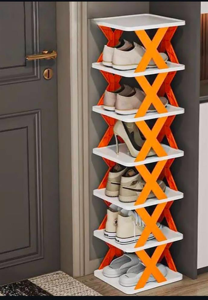 X shape shoe rack